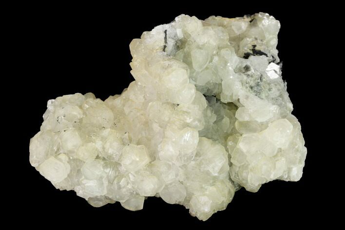 Calcite Crystals on Druzy Quartz - China #163253